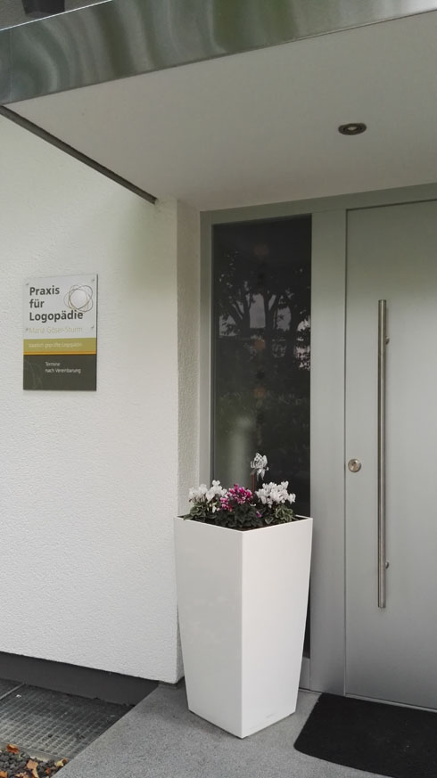 eingangsbereich der logopädiepraxis göser-sturm